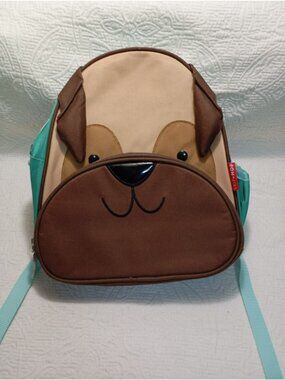 Skip Hop Zoo Kids Backpack Dog Design Durable Canvas Side Mesh Pocket